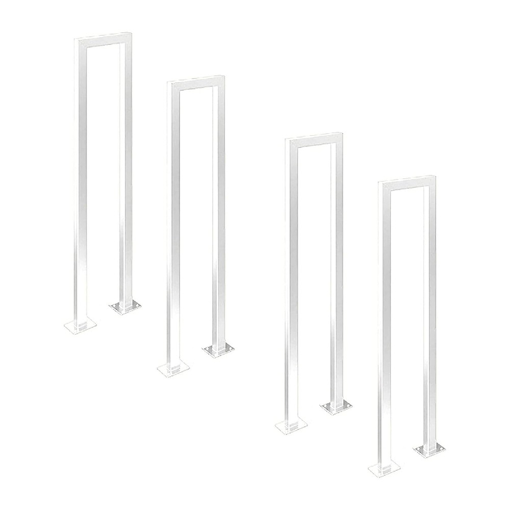 Cozykimo U Shaped Stair Railing for Corridor and Indoor Use, A Perfect Match for Your Stair Handrail,White Height 95cm(4PCS)